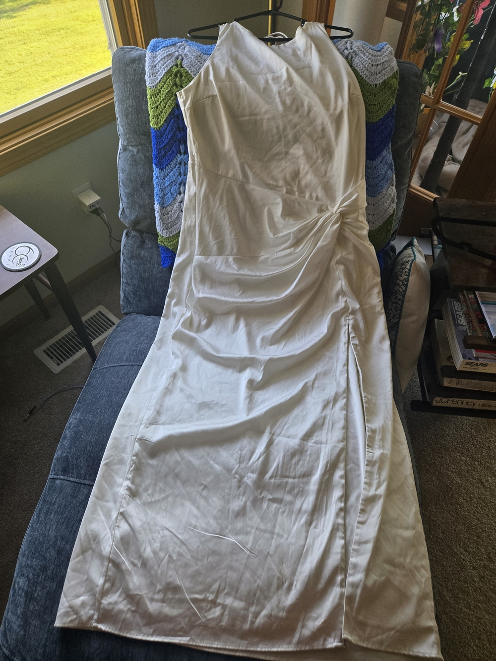 Abercrombie & Fitch Cream Twist-Detail Sleeveless Maxi Dress